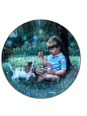 Vintage 1987 Hamilton Collection "Justin" Plate #3278H  - Treasured Days Series